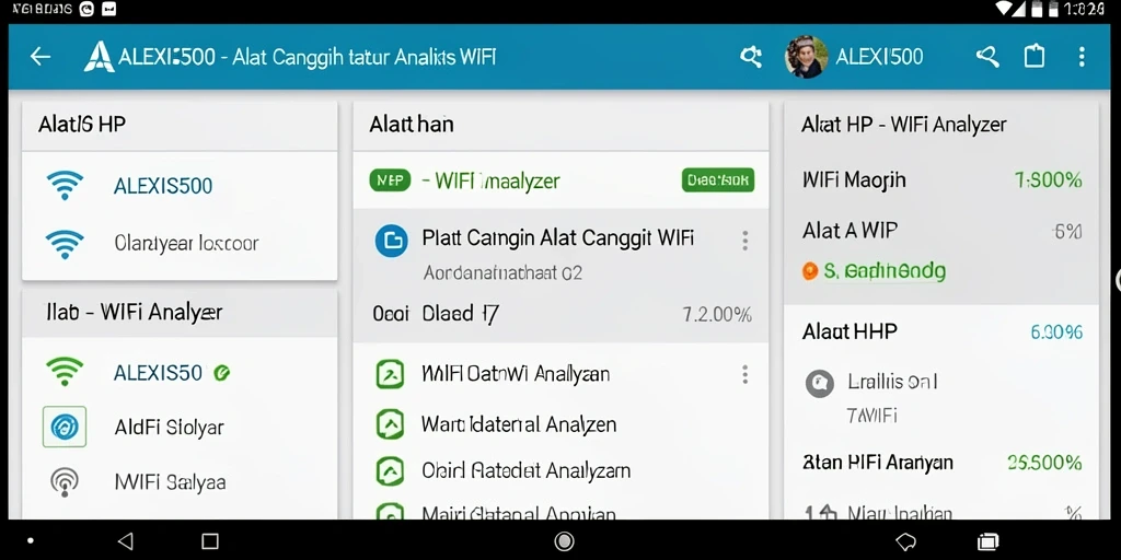 Antarmuka ALEXIS500 yang sederhana dan informatif untuk analisis WiFi.
