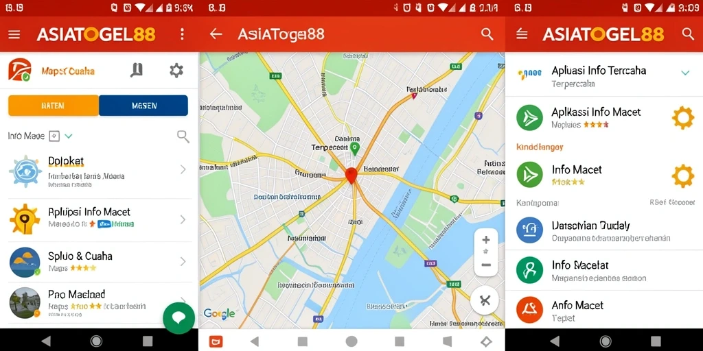 Tampilan antarmuka aplikasi Info Macet ASIATOGEL88 yang informatif.