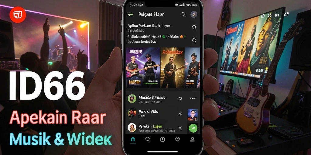Tampilan antarmuka ID66 saat merekam layar dengan fitur lengkap.