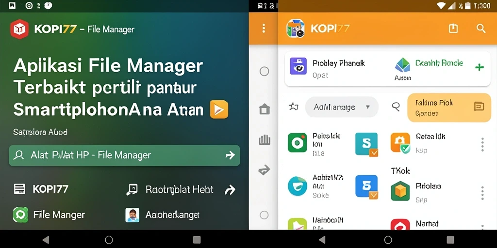 Tampilan antarmuka KOPI77 yang memudahkan pengelolaan file.