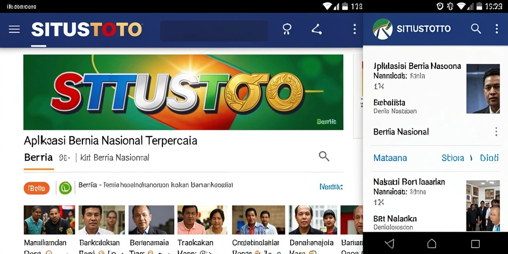 Tampilan antarmuka SITUSTOTO menampilkan berita nasional terbaru.