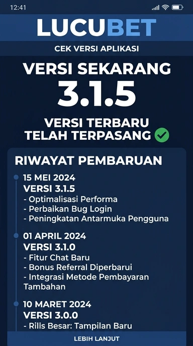Tampilan riwayat versi lucubet